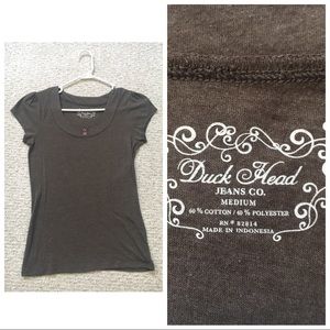 Brown short sleeved women’s shirt